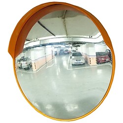 Miroir rond polycarbonate intérieur/extérieur avec visière Ø 80 cm