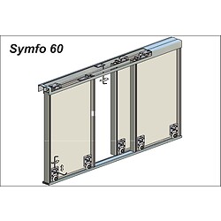 Vantail de 60 kg pour portes de meubles - Symfo - Garniture 2 portes (kit complet)
