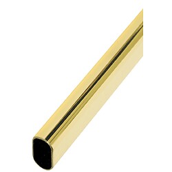 Tube de penderie ovale 30 x 15 acier laitonné longueur 3m épaisseur 0,7 mm
