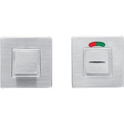 Rosace double carrée en inox condamnation avec voyant Boëdic