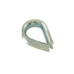 Cosses-coeur légères acier zingué blanc Ø câble 10 mm en boîte de 5