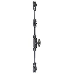 Crémone fonte à bouton type CRF168 BT en 42 mm fintion vieux fer