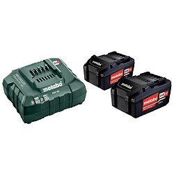Pack énergie sans fil 18V 2 batteries 4Ah Li-Power + chargeur ASC 55