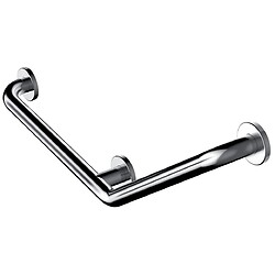 Barre d'appui coudée 135° 3 points Inox Care brossée pour fixation à droite