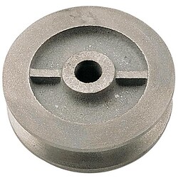 Galet en fonte à gorge ronde Ø 50 mm pour porte coulissante sur fer plat