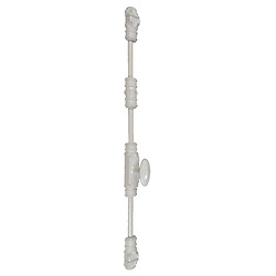 Crémone fonte à bouton type CRF168 BT en 42 mm fintion blanc 9016