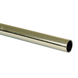 Tube de penderie rond diamètre 30 mm acier laitonné longueur 3m épaisseur 0,7 mm