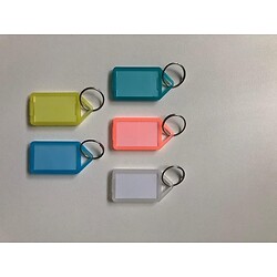 Porte clés à étiquettes larges transparentes