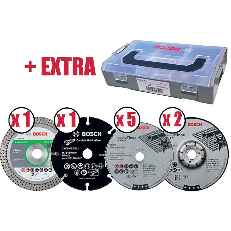 Coffret mini L-Boxx + 9 disques D 76mm - BOSCH - 06159975VC