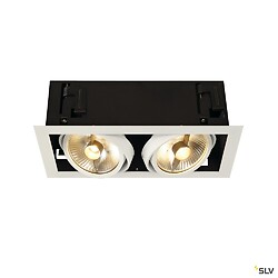 KADUX, encastré de plafond intérieur, double, blanc mat, GU10/QPAR111, 2x 75W max