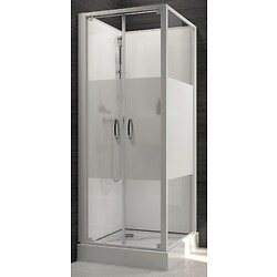 Cabine de douche carrée à portes battantes Izibox 2