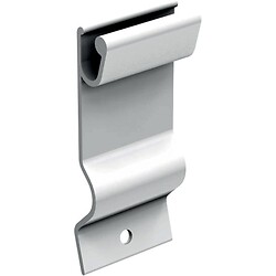 Kit de 4 clips pinces en aluminium brut 11169 pour rail volets coulissants Win-Slide R