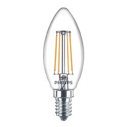 Lampe LED flamme B35 filament E14 clair