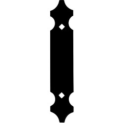 Té paumelle aluminium pour croisillon finition noir 9005