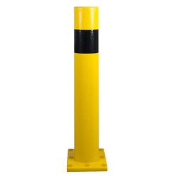 Potelet à mémoire de forme à fixer noir/jaune - H 1000 x Ø 160