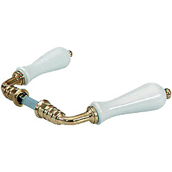 Béquille double rustique porcelaine de Limoges forme poire Uni