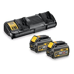 Pack 2 batteries XR Flexvolt 18V/54V 6Ah/2Ah Li-ion + chargeur double - DCB132T2-QW