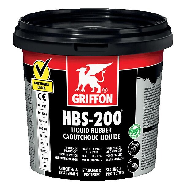 Enduit caoutchouc liquide + Toile geotextile HBS-200 GRIFFON 