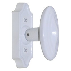 Bouton sur rosette en fonte finition époxy blanc