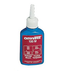 Frein filet Omnifit 100 M résistante au cisaillement moyenne flacon de 50 grammes