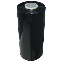 Film polyéthylène étirable manuel noir, largeur 450 mm, épaisseur 17 microns, longueur 300 m