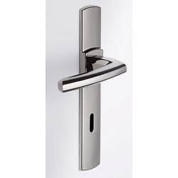 Béquille double sur plaque ligne Scult entraxe 195 mm Diamant Noir clé L