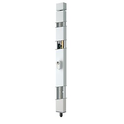 Crémone à cylindre européen en applique 2 points finition blanc type Secure Bar