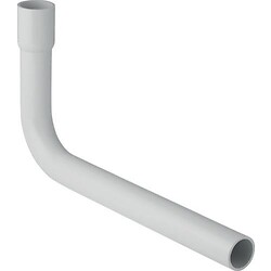 Rallonge blanche de coude de chasse 90° avec manchon à emboîter Ø 32 cm