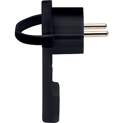 Fiche électrique mâle plate 16 A - noir