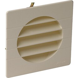Grille de ventilation extérieures coloris sable Ø 80 mm - spéciale façade - GETM pour tubes PVC et gaines