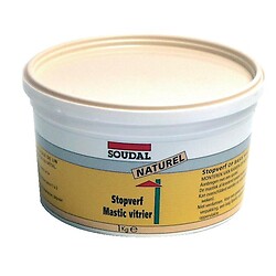 Mastic vitrier à l'huile de lin coloris naturel 1 kg