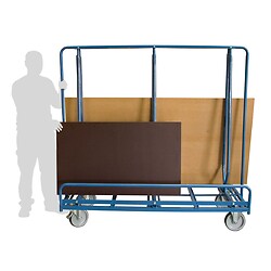 Chariot porte-baies 600 kg chargement 2 côtés