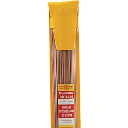 Baguette brasure cuivre auto-décapante RB5246, diamètre 2 mm, étui de 1 kg