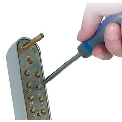 Serrure à code mécanique type Keylex Profil gris métallisé