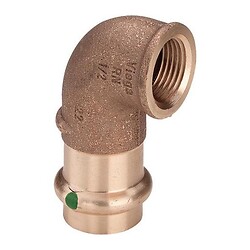 Coude bronze 90° CU F14 taraudé 15x21