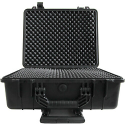 Valise trolley étanche et antichoc - IP67 - mousse prédécoupée - noir - ext 475x390x200 - int 442x350x175mm