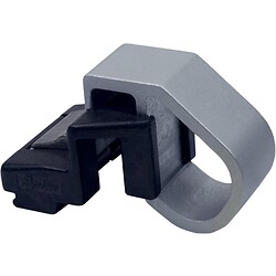 Loqueteau Superclak en aluminium finition noir ral 9005 satiné pour profilés à gorge européenne