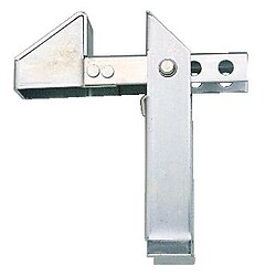 Arrêt de portail à bascule à sceller réglable en acier zingué ressort inox avec butée type M-542000