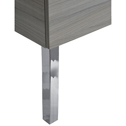 Lot de 2 pieds cubiques chromés 250 mm