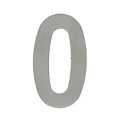 Pictogramme inox Signy - dim. 75x44x2 - Chiffre 0