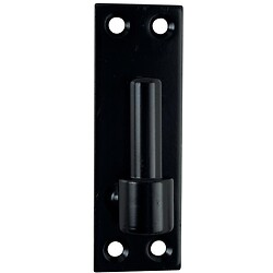 Gond sur platine droite axe Ø14 mm 4 trous de fixation en acier phorétique noir