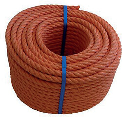 Cordage polypropylène, coloris orange, diamètre 14 mm en rouleau de 50 ml