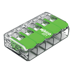 Mini borne type 221 Green 5x4 mm² boîte de 25 pièces