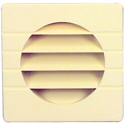 Grille de ventilation extérieures coloris sable Ø 100 mm - spéciale façade - GETM pour tubes PVC et gaines
