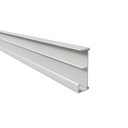 Profil de dossiers suspendus en aluminium laqué blanc montage à clipper 4m