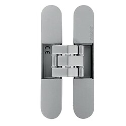 Paumelles invisibles type Kubica K7080 80 kg avec 2 charnières - 100 kg avec 3 charnières chromé satiné