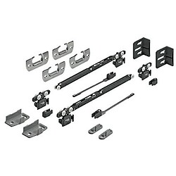 Garniture pour armoire à portes rentrantes SysLine S - avec amortisseur fermeture