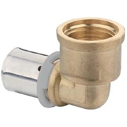 Coude à sertir PER diamètre 12 Rebun femelle à visser 1/2" (15x21)