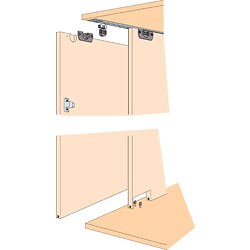 Garniture Hawa Clipo 16 H IS - pour 2 portes