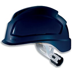 Casque uvex pheos E-S-WR, visière courte, ajustement par crémaillère, 100 % fermé - isolation électrique 1 000 V, bleu